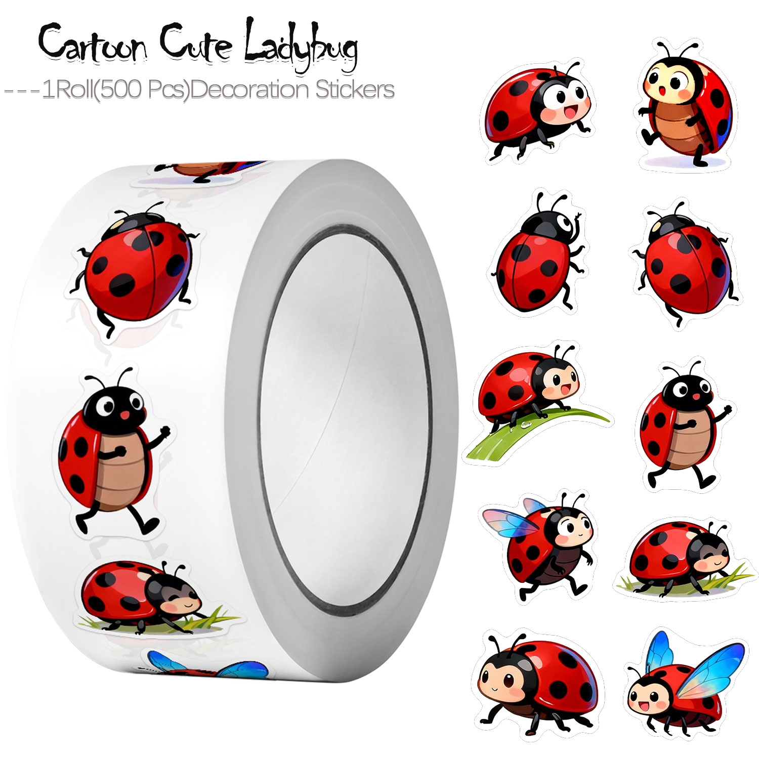 Art Craft Ladybug - 1 Rol (500 Stuks) 10 Onregelmatige