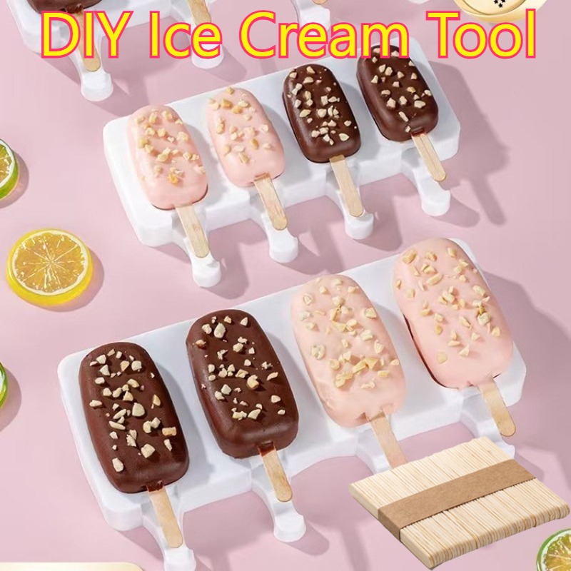 Art Craft With Ice Cream Stick - 50/100 stuks houten ijslollystokjes, ijslepels, handwerk,