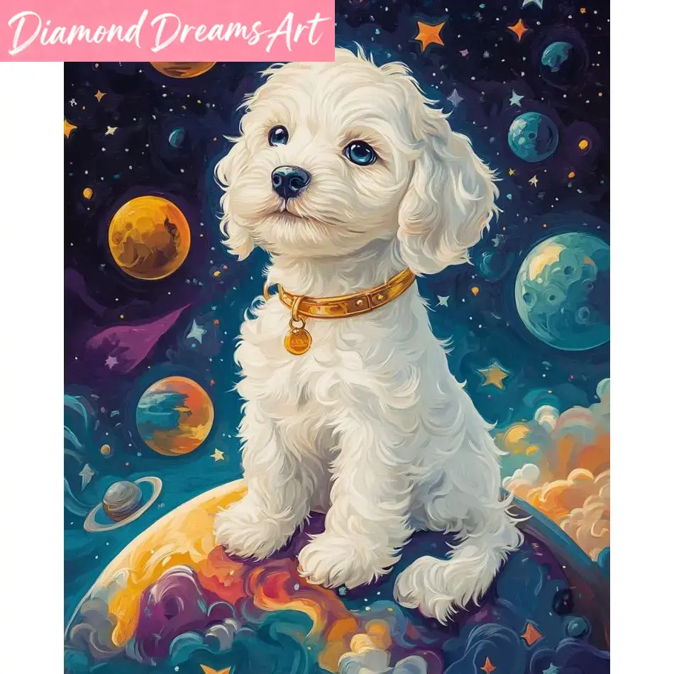 Art Craft Ideas With Paper - Frameloze, hond 5D diamant schilderij volwassenen