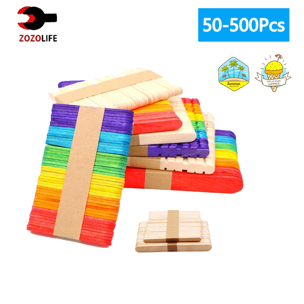 Art Craft With Ice Cream Stick - 30/100/500 Stuks Ijs Popsicle Sticks Natuurlijke