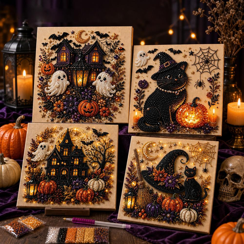 Art Craft Halloween - Halloween Spook & Pompoen 3D Parelkunst