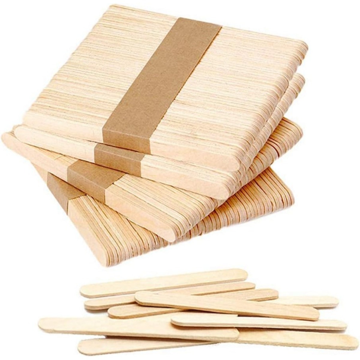 Art Craft With Ice Cream Stick - 50 stuks natuurlijke houten ijsstokjes voor