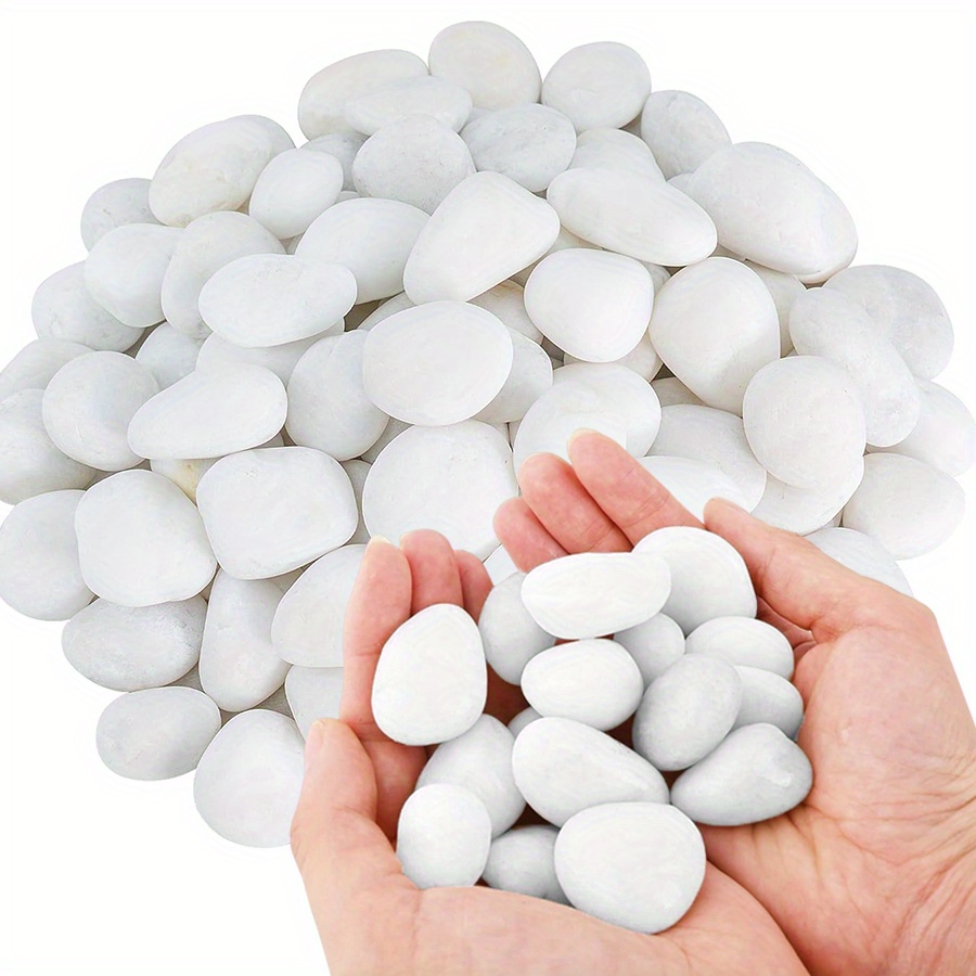 Art Craft Vase - 200/400g Witte Hooggepolijste Natuurlijke Kiezels 2-3