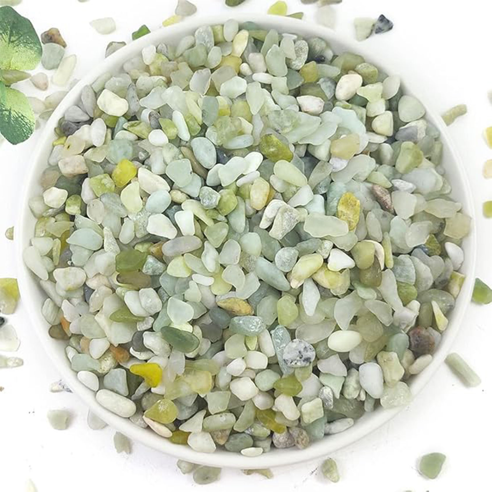 Art Craft Vase - Sappige en cactuskiezels, 1/5 inch jade