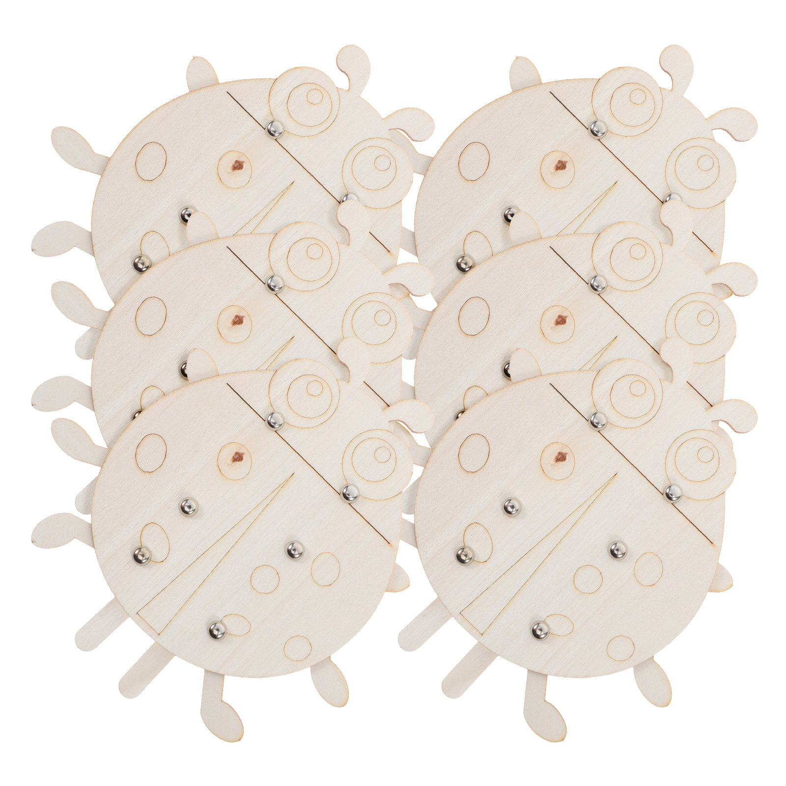6 stuks houten vleugelvogels,  - Art Craft Ladybug recensie en prijs