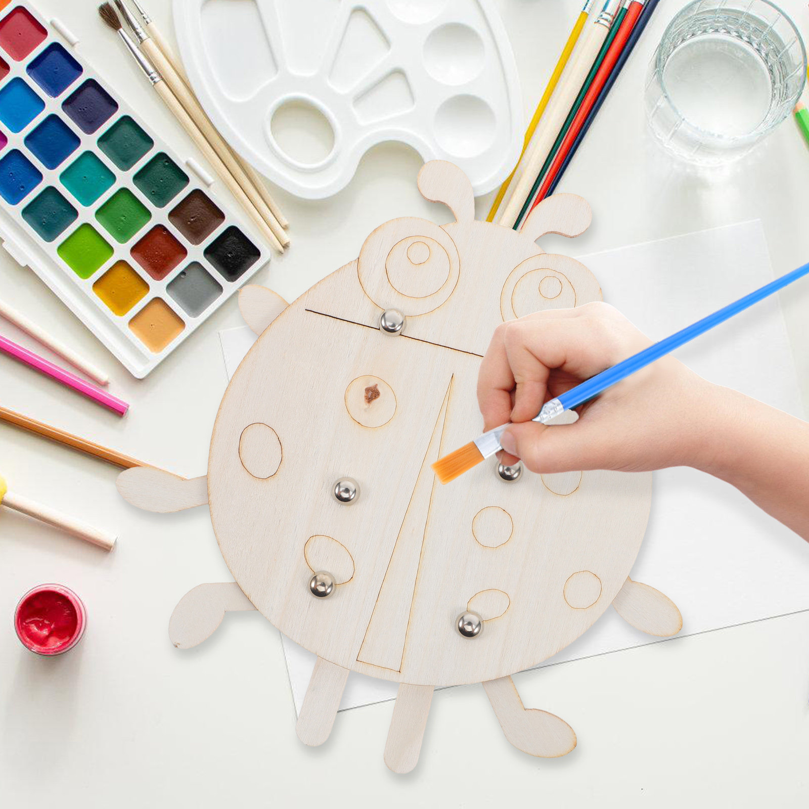 6 stuks houten vleugelvogels,  - Art Craft Ladybug recensie en prijs
