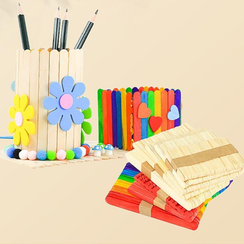 Kleurrijke ijslollystokjes van - Art Craft With Ice Cream Stick recensie en prijs