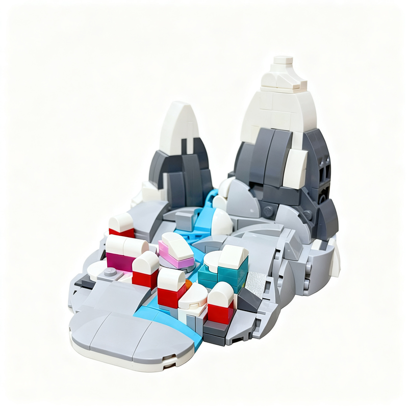 304 stuks MOC Microscale Bergd - Art Craft Village recensie en prijs