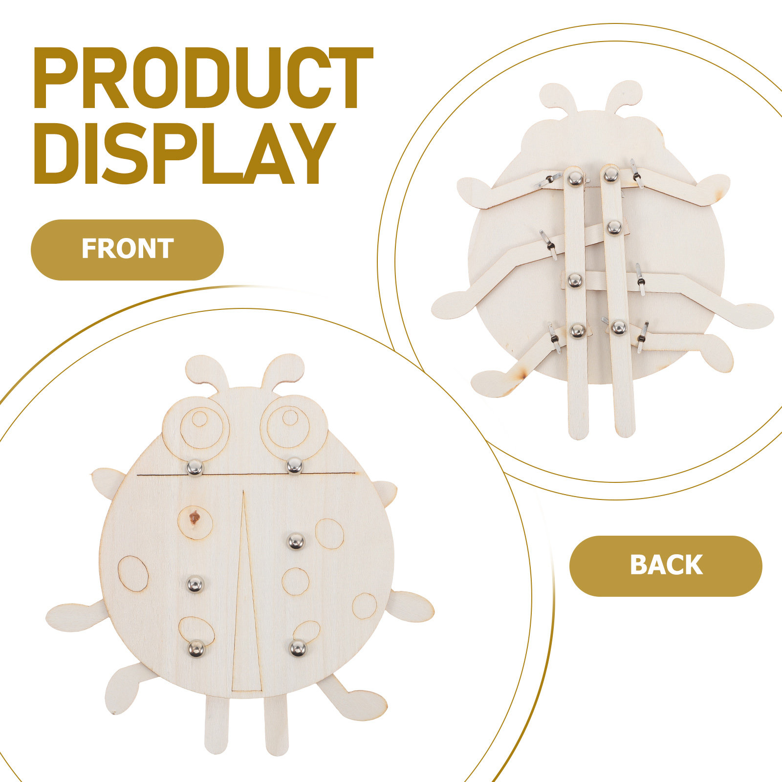 6 stuks onafgewerkte houten li - Art Craft Ladybug recensie en prijs