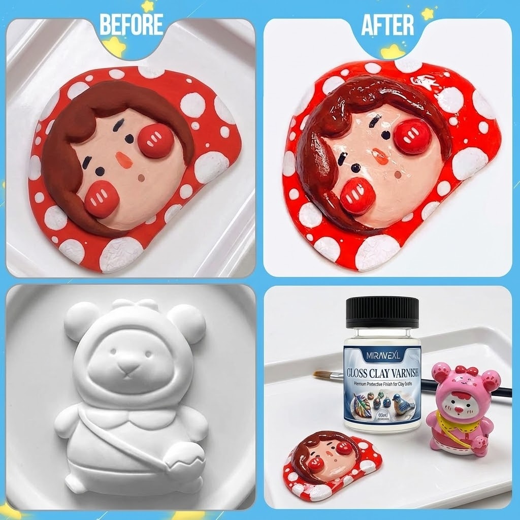 Hoogglans kleiglazuur met 2 pe - Air Dry Clay recensie en prijs