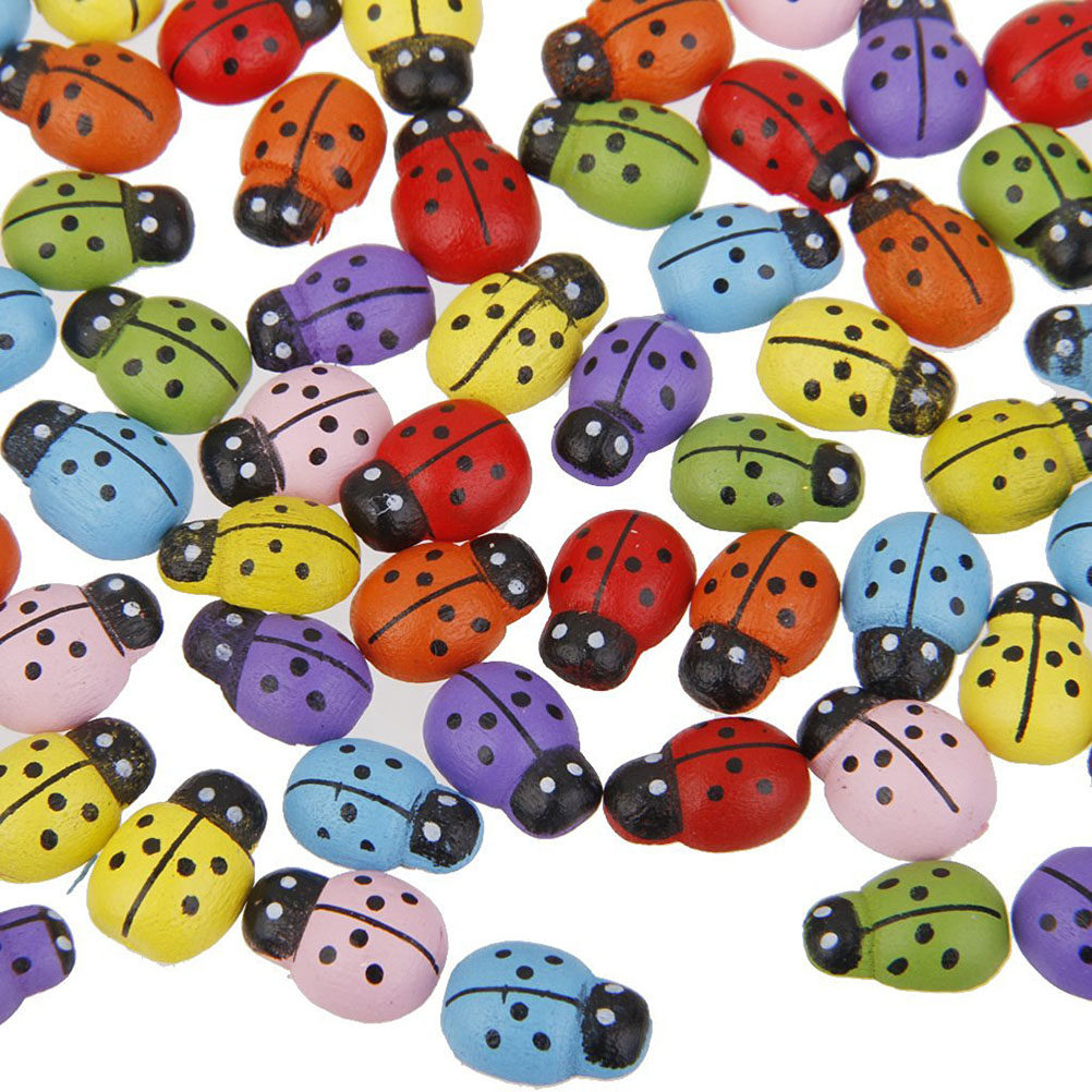 100 stuks houten lieveheersbee - Art Craft Ladybug recensie en prijs