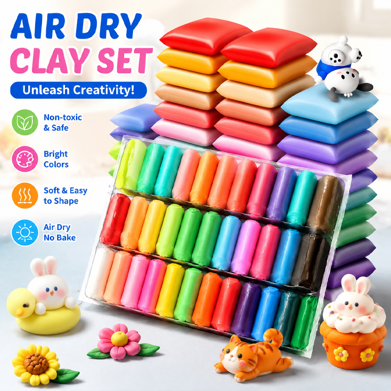 Complete 36-kleurige lucht dro - Air Dry Clay recensie en prijs